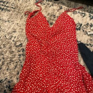 Red Floral Zara Dress